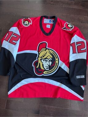 Vintage Mike Fisher Ottawa Senators CCM Authentic NHL Hockey Jersey Size XL
